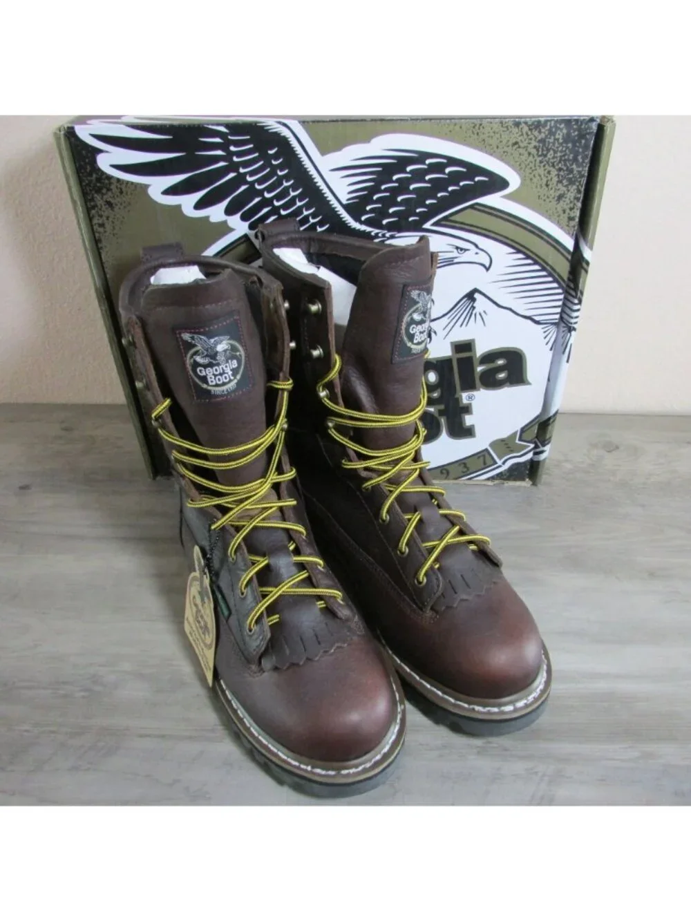 Georgia Boot Men's WIDE Waterproof Lace To Toe 8